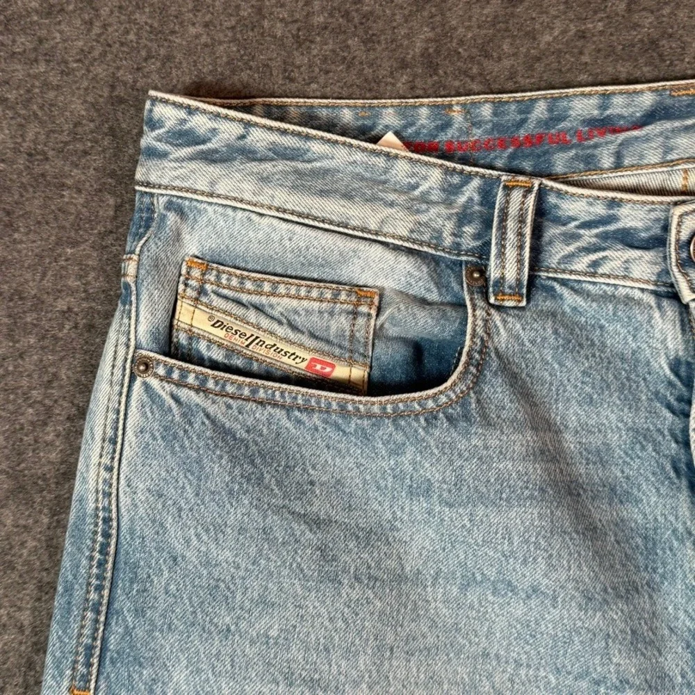 Diesel Industry 2001 Pocket Loose Baggy‎ Leg Jeans Mens Light Wash Denim 33x32